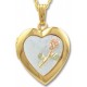 Rose on Mother of Pearl Locket - by Landstrom's